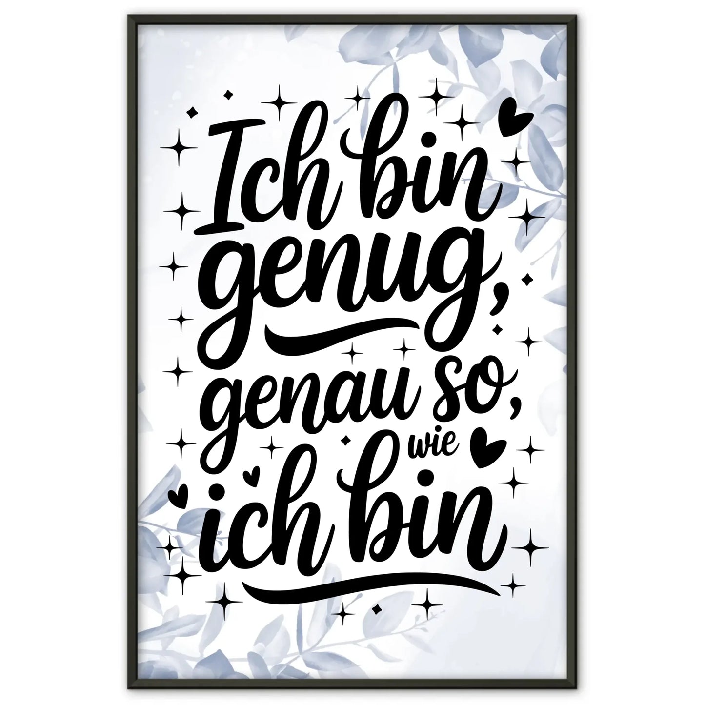 Affirmations Poster Ich bin genug genau so wie ich bin