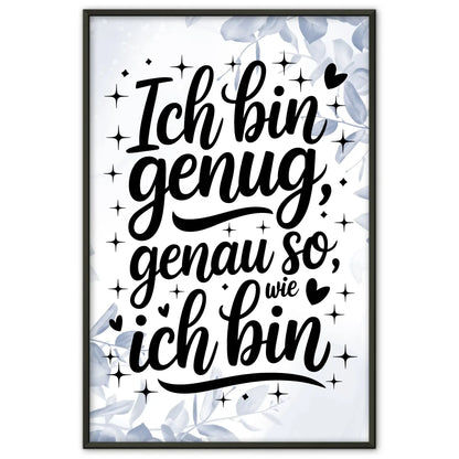 Affirmations Poster Ich bin genug genau so wie ich bin