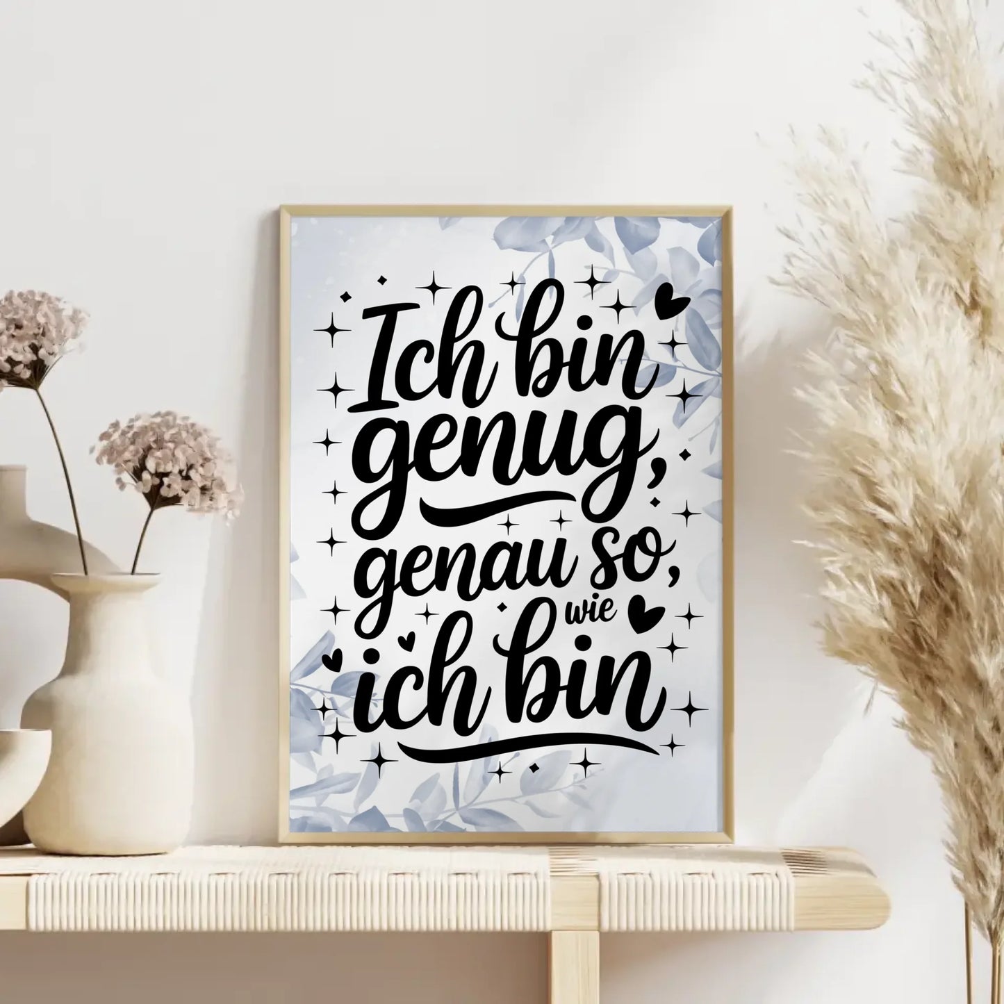 Affirmations Poster Ich bin genug genau so wie ich bin