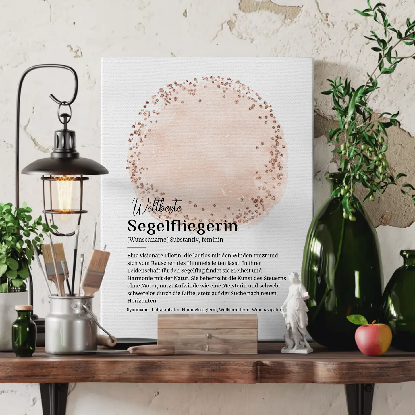 Leinwand Definition Segelfliegerin Segelfliegen mit Namen Geschenk