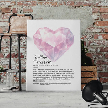 Leinwand Definition Tänzerin Tanzen mit Namen Geschenk