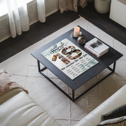 Magnetisches Fotoboard mit Unterschriften 18 Geburtstag