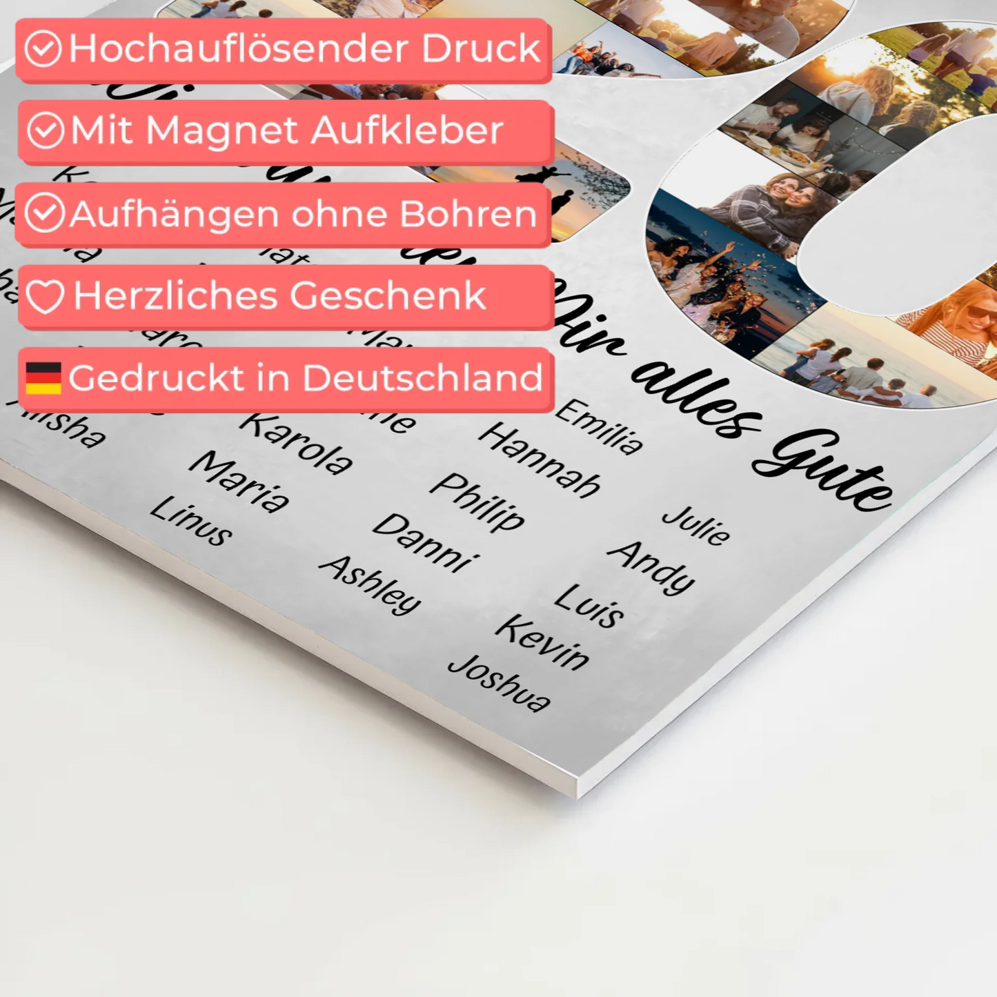 Magnet Poster mit Wunschtext 20 Geburtstag Prinzessin