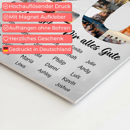 Magnet Poster mit Wunschtext 20 Geburtstag Prinzessin