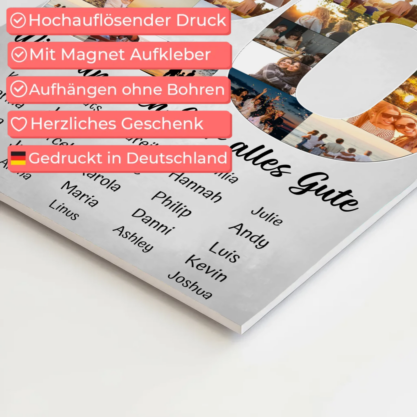 Magnet Poster mit Wunschtext 20 Geburtstag Prinzessin