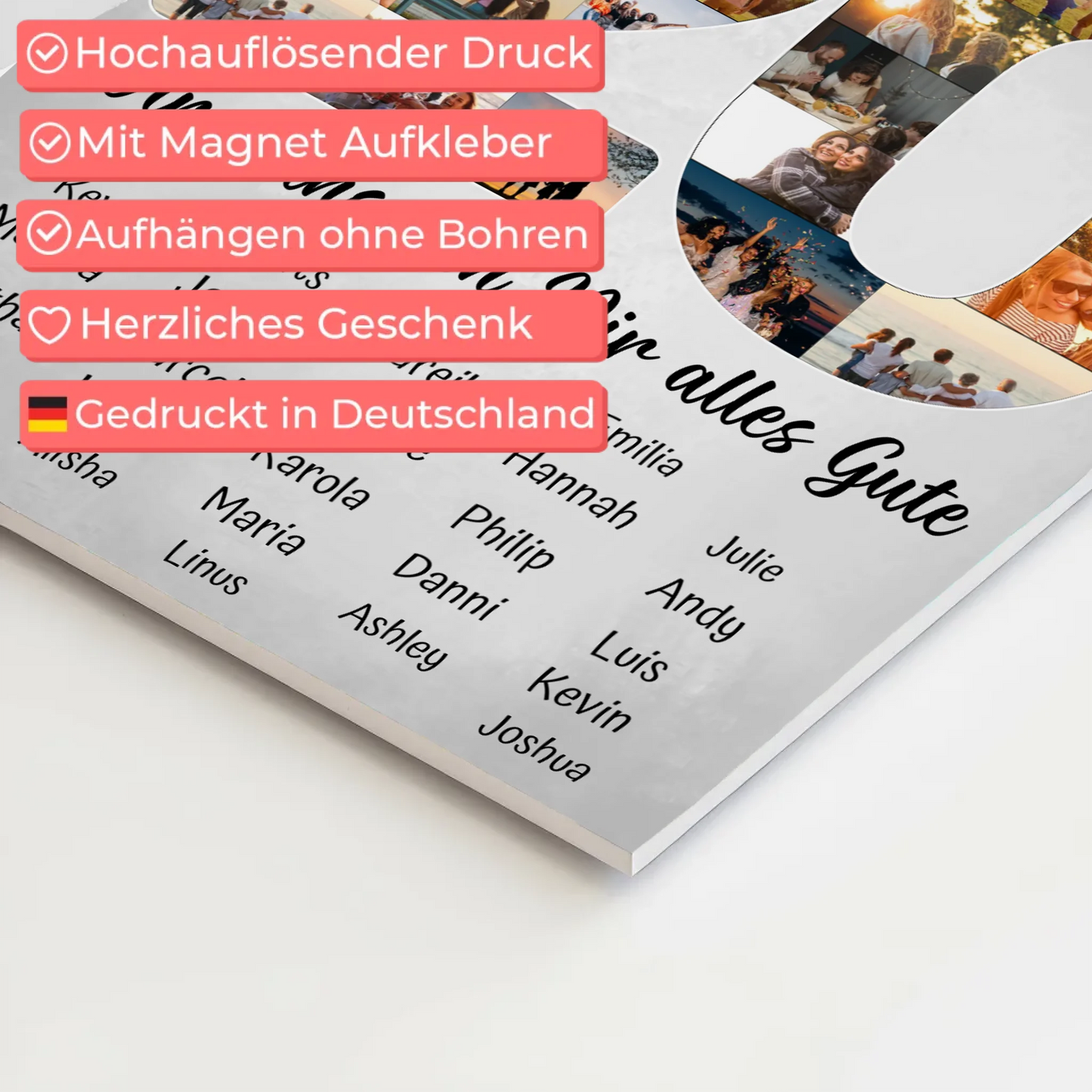 Magnet Poster mit Wunschtext 20 Geburtstag Prinzessin