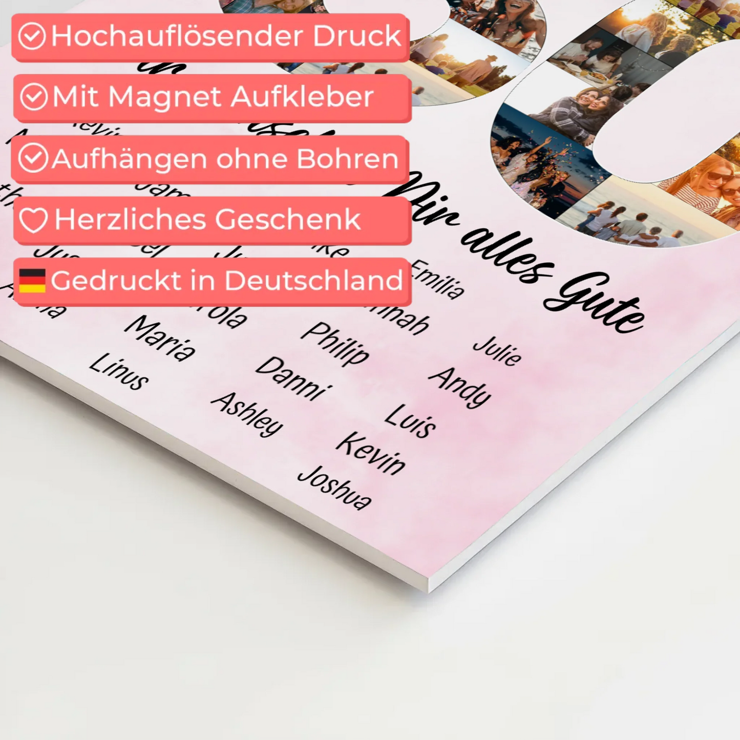 Magnet Wandbild mit Unterschriften 30 Geburtstag Königin