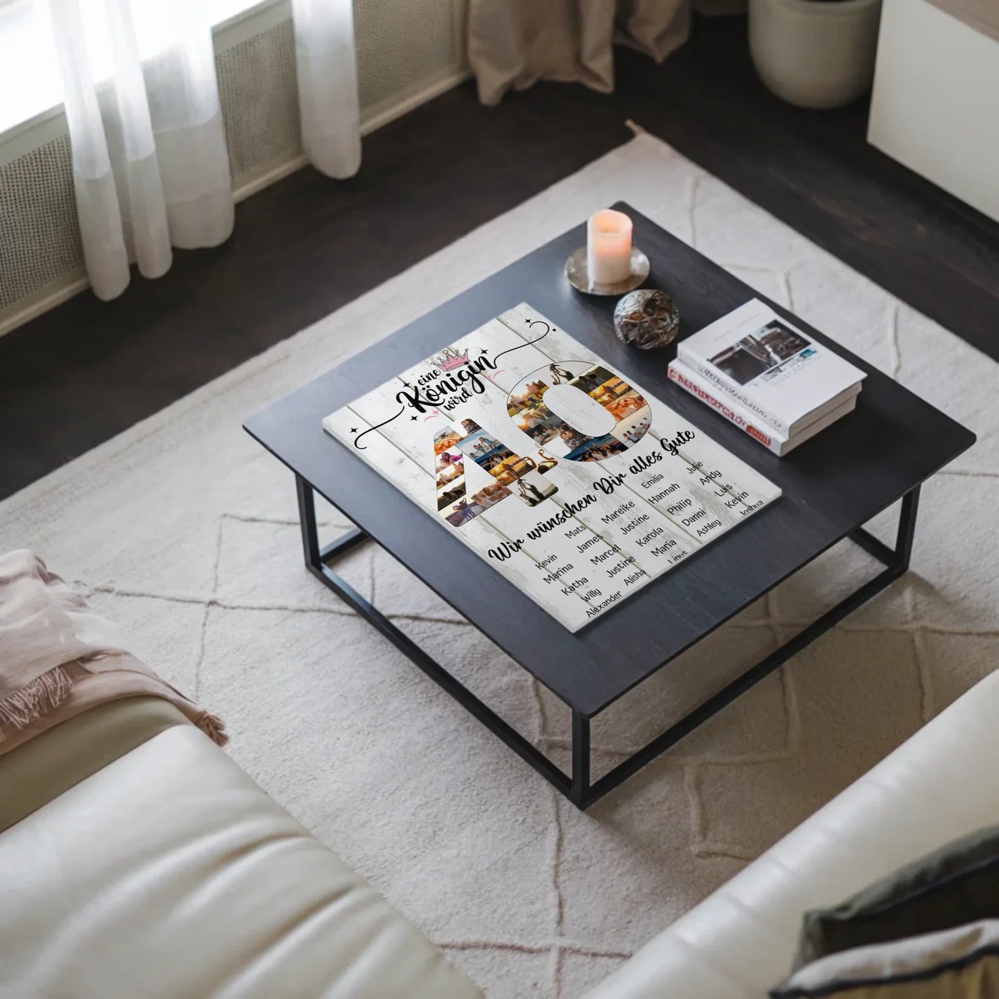 Magnetisches Poster mit Wunschtext 40 Geburtstag Fotoboard