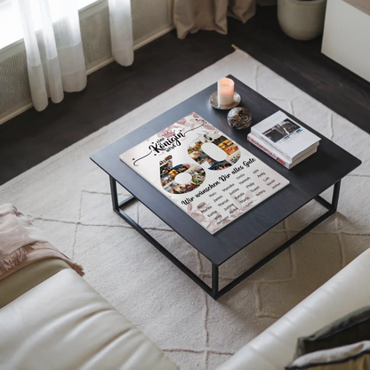 Fotoboard mit Wunschtext 60 Geburtstag Poster magnetisch