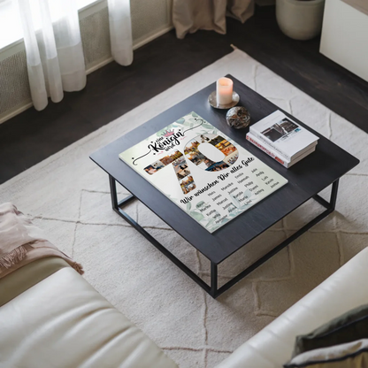 Magnetisches Fotoboard mit Unterschriften 70 Geburtstag Königin