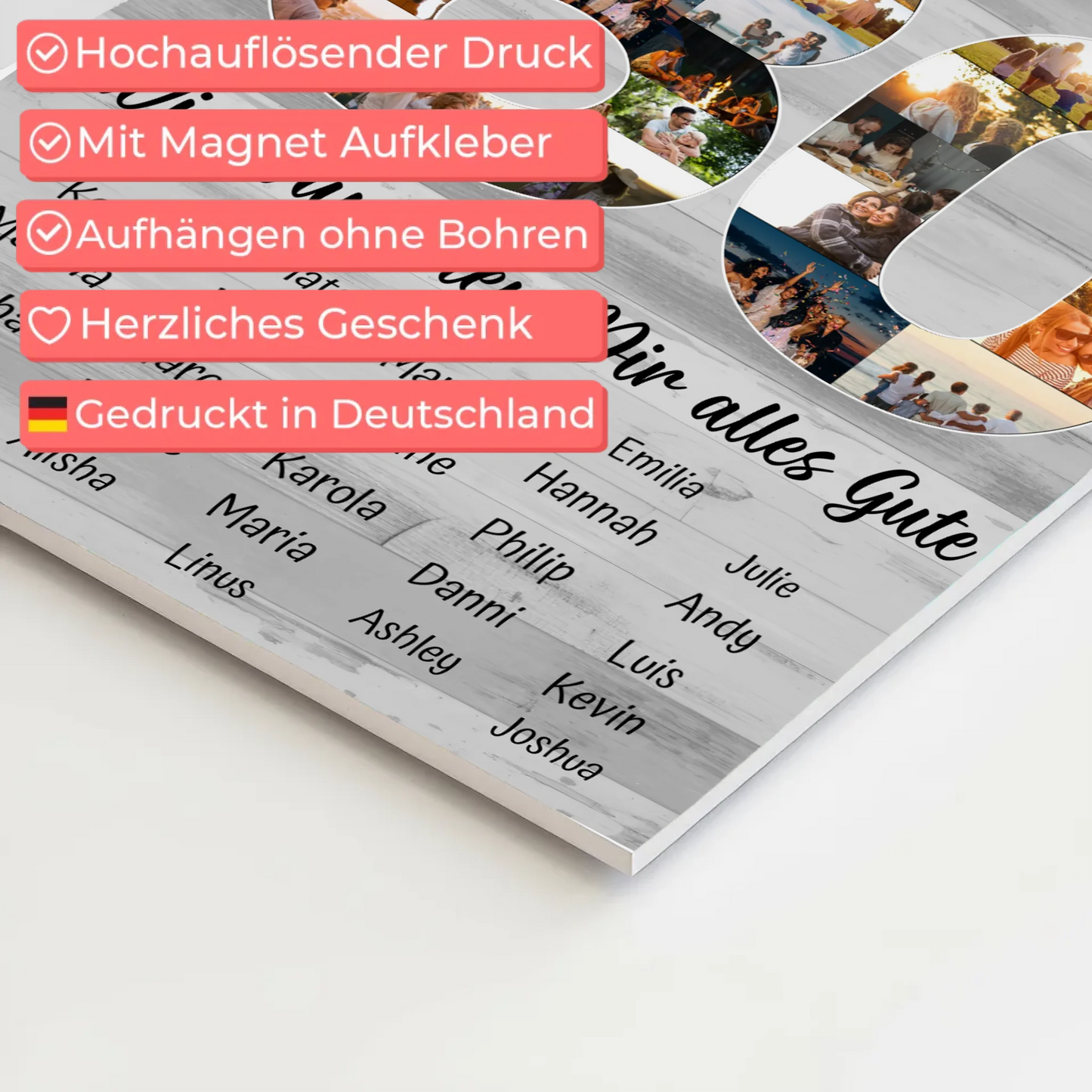 Magnet Poster mit Wunschtext 80 Geburtstag Königin