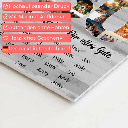 Magnet Poster mit Wunschtext 80 Geburtstag Königin