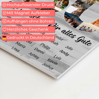 Magnet Poster mit Wunschtext 80 Geburtstag Königin