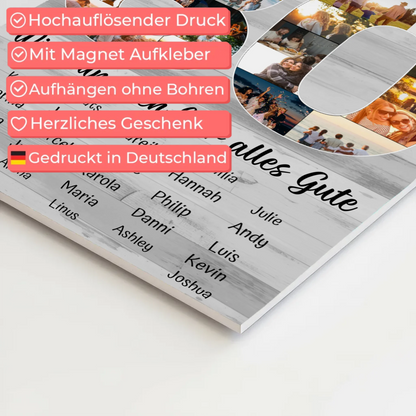 Magnet Poster mit Wunschtext 80 Geburtstag Königin