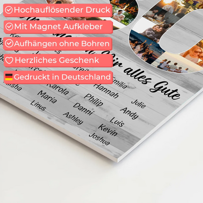 Magnet Poster mit Wunschtext 80 Geburtstag Königin