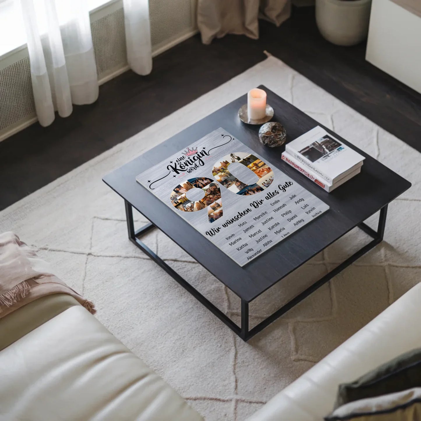 Magnet Wandbild mit Unterschriften 90 Geburtstag Königin