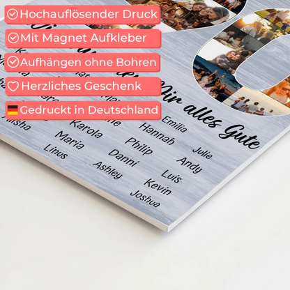 Magnet Wandbild mit Unterschriften 90 Geburtstag Königin