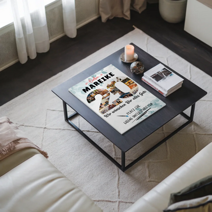 Fotoboard Magnet Poster mit Unterschriften 20 Geburtstag Geschenkidee