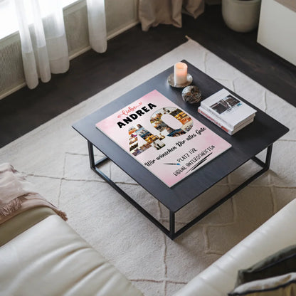 Magnetisches Fotoboard mit Unterschriften 40 Geburtstag Mama Poster