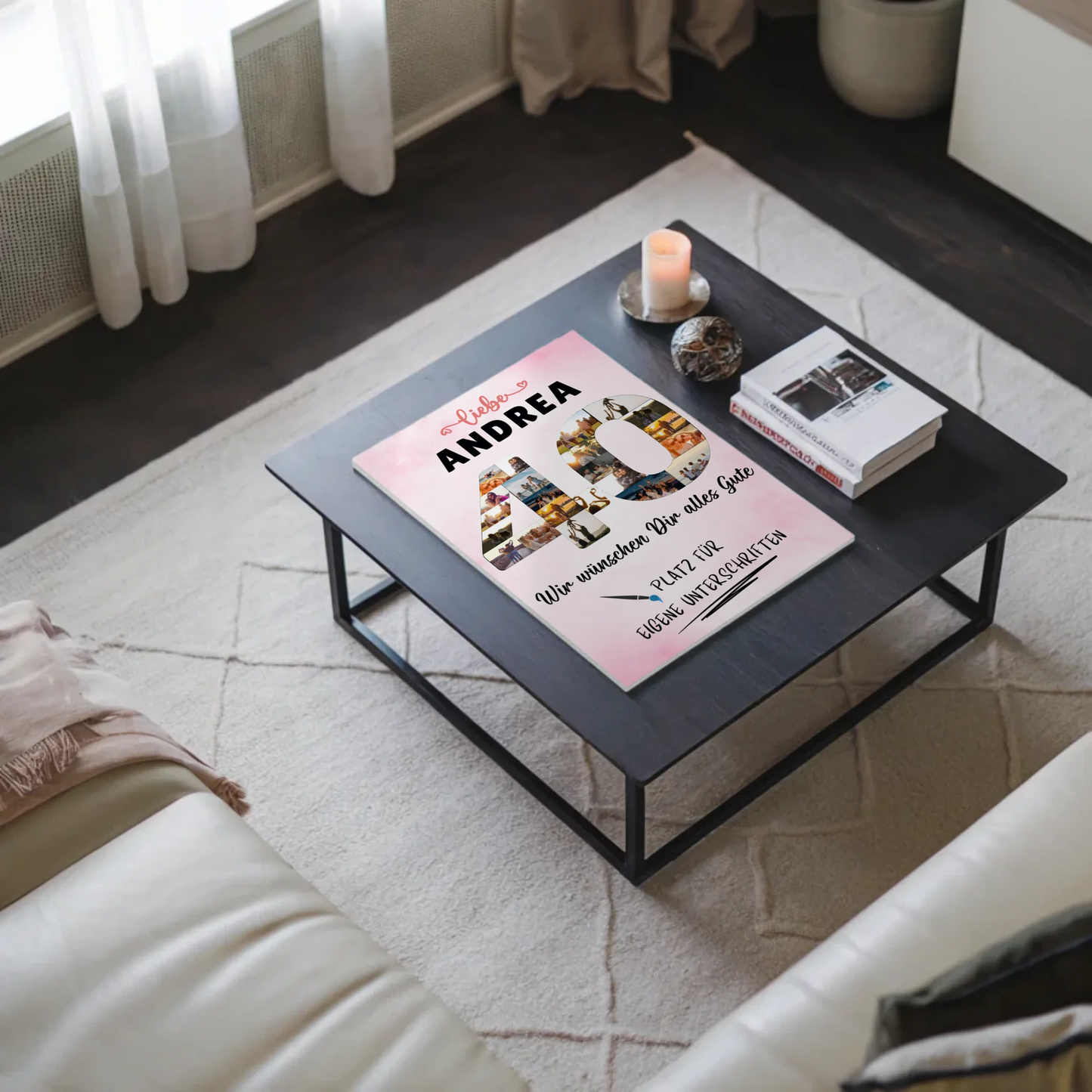 Magnetisches Fotoboard mit Unterschriften 40 Geburtstag Mama Poster