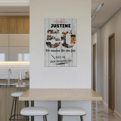 Magnet Poster mit Wunschtext 50 Geburtstag für Mama