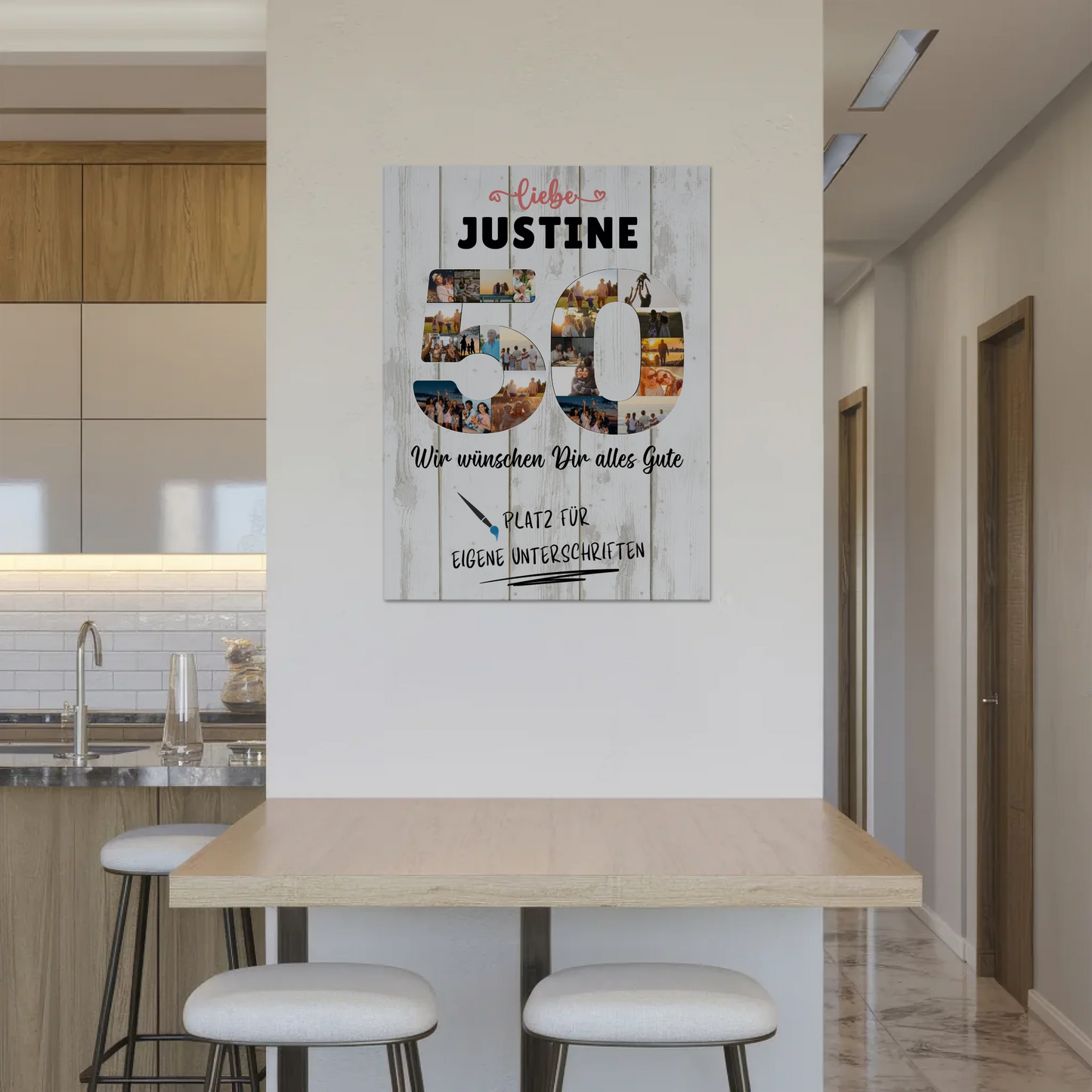 Magnet Poster mit Wunschtext 50 Geburtstag für Mama