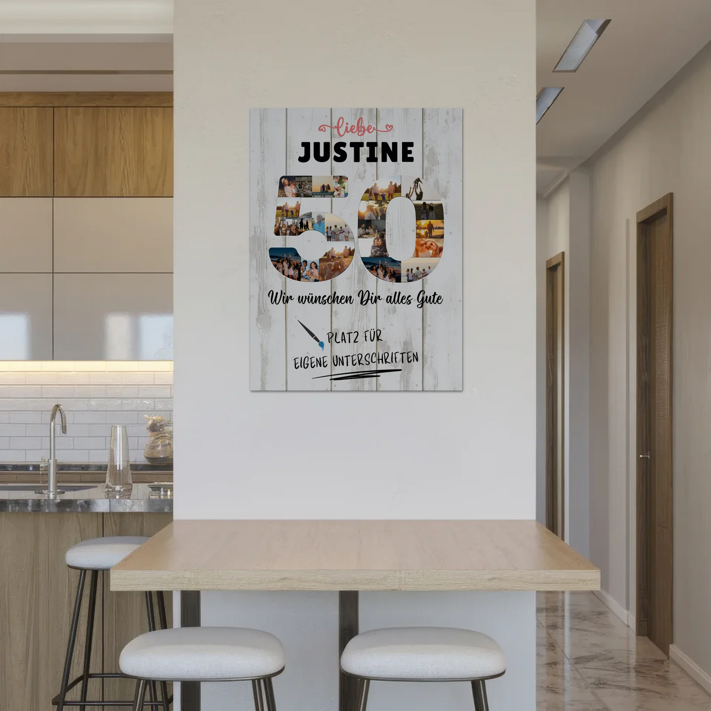 Magnet Poster mit Wunschtext 50 Geburtstag für Mama