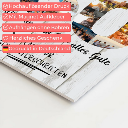 Magnet Poster mit Wunschtext 50 Geburtstag für Mama