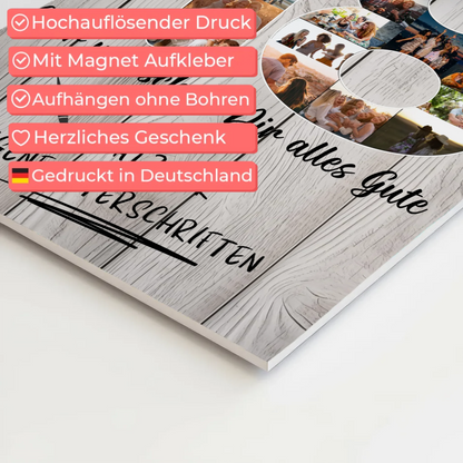 Magnetisches Fotoboard mit Unterschriften 18 Geburtstag Bruder Sohn