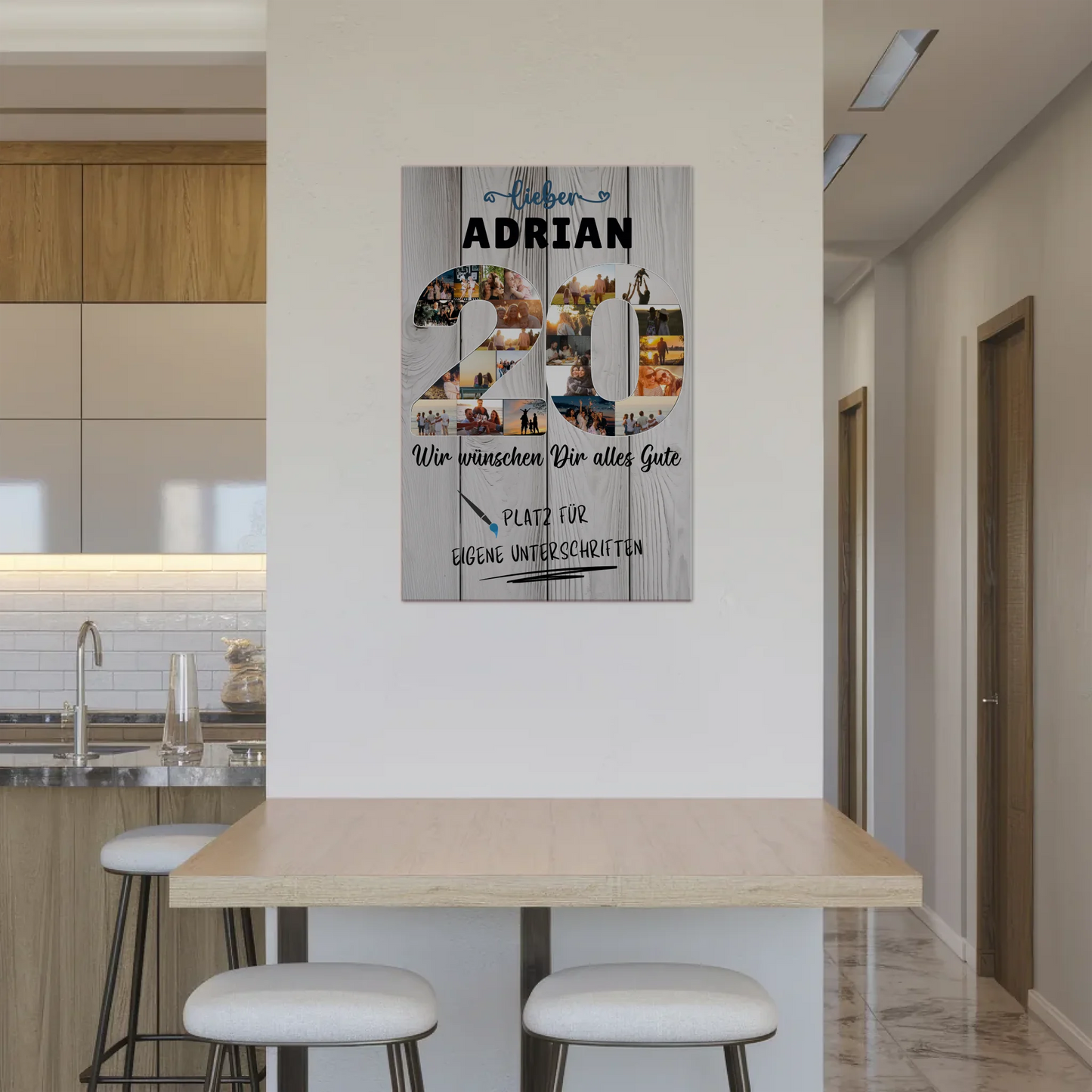 Magnet Poster mit Wunschtext 20 Geburtstag Bruder Sohn