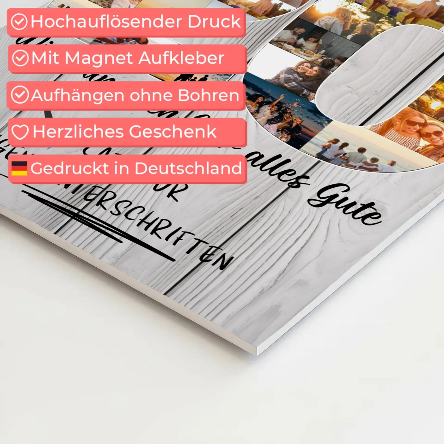 Magnet Poster mit Wunschtext 20 Geburtstag Bruder Sohn