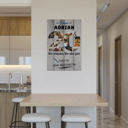 Magnet Poster mit Wunschtext 20 Geburtstag Bruder Sohn