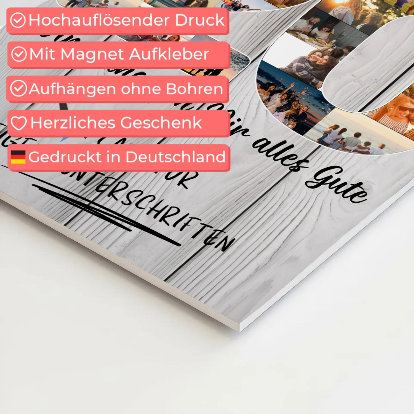 Magnet Poster mit Wunschtext 20 Geburtstag Bruder Sohn