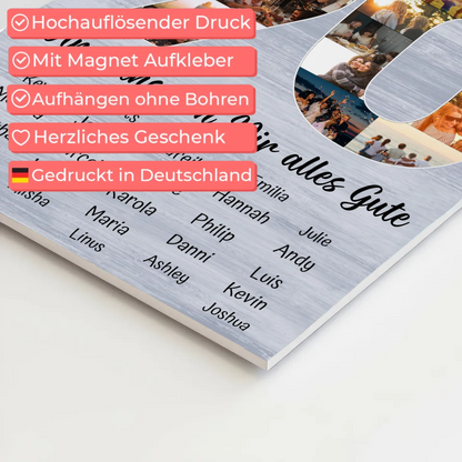 Magnet Wandbild mit Unterschriften 90 Geburtstag Königin