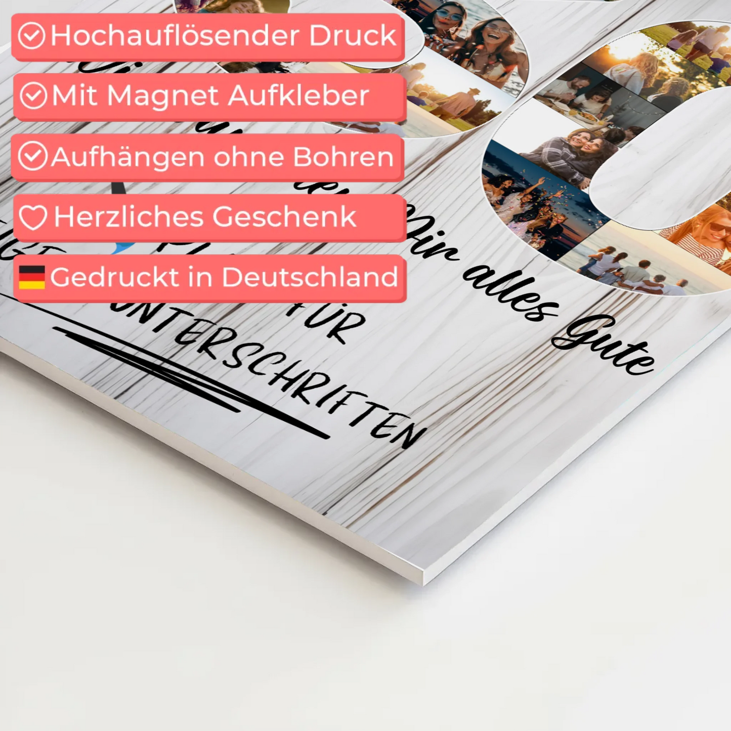 Magnet Wandbild mit Unterschriften 30 Geburtstag Papa Bruder