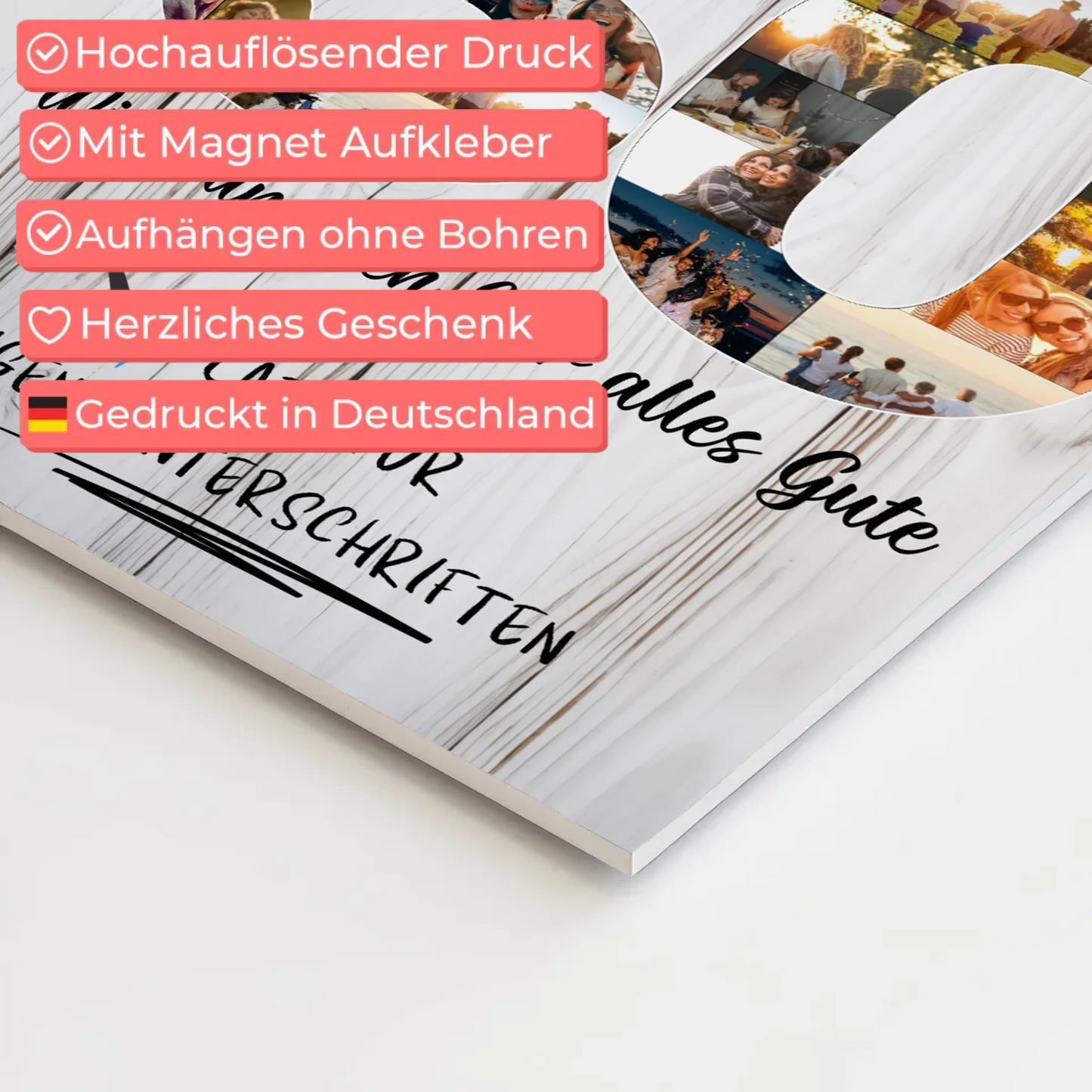 Magnet Wandbild mit Unterschriften 30 Geburtstag Papa Bruder