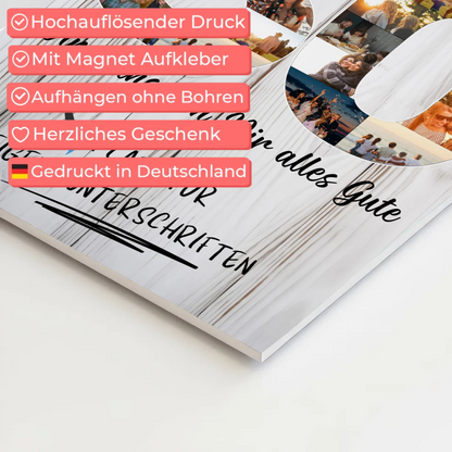 Magnet Wandbild mit Unterschriften 30 Geburtstag Papa Bruder