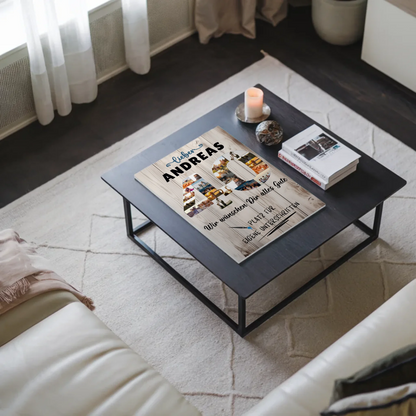 Magnetisches Fotoboard Poster mit Wunschtext 40 Geburtstag