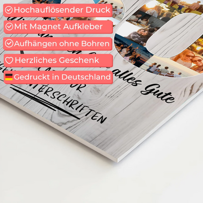 Fotoboard Magnet Poster mit Unterschriften 50 Geburtstag Papa Bruder