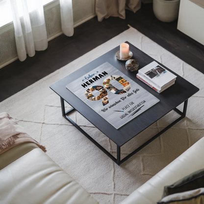 Magnet Wandbild mit Unterschriften 90 Geburtstag Opa Papa