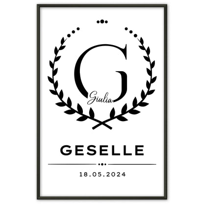 Personalisiertes Poster Geschenk Zum Abschluss Ausbildung