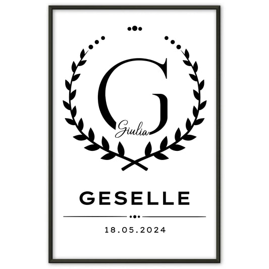 Personalisiertes Poster Geschenk Zum Abschluss Ausbildung