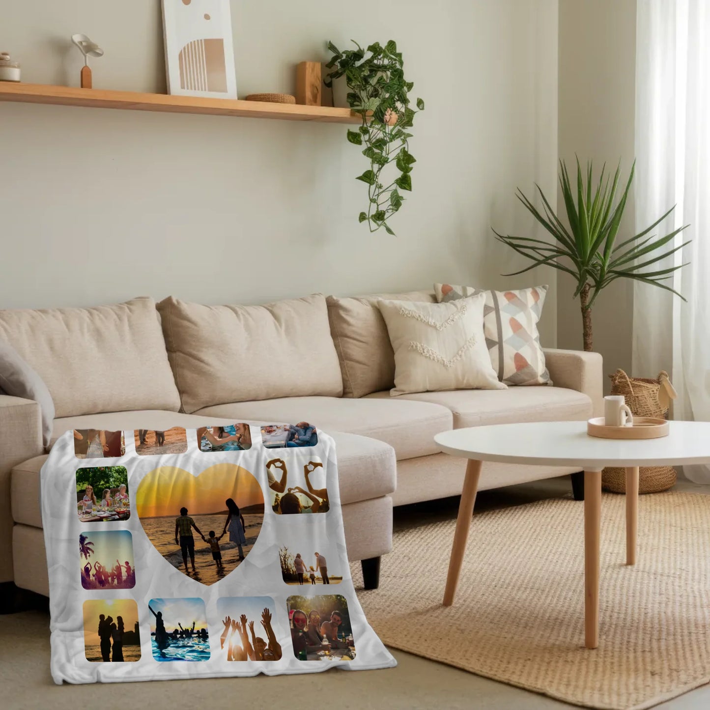 Foto Auf Decke Personalisiert für Paare Fotocollage mit Spruch