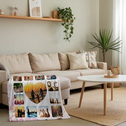 Kuscheldecke Mit Fotofür PaareFotocollage mit Schönem Spruch
