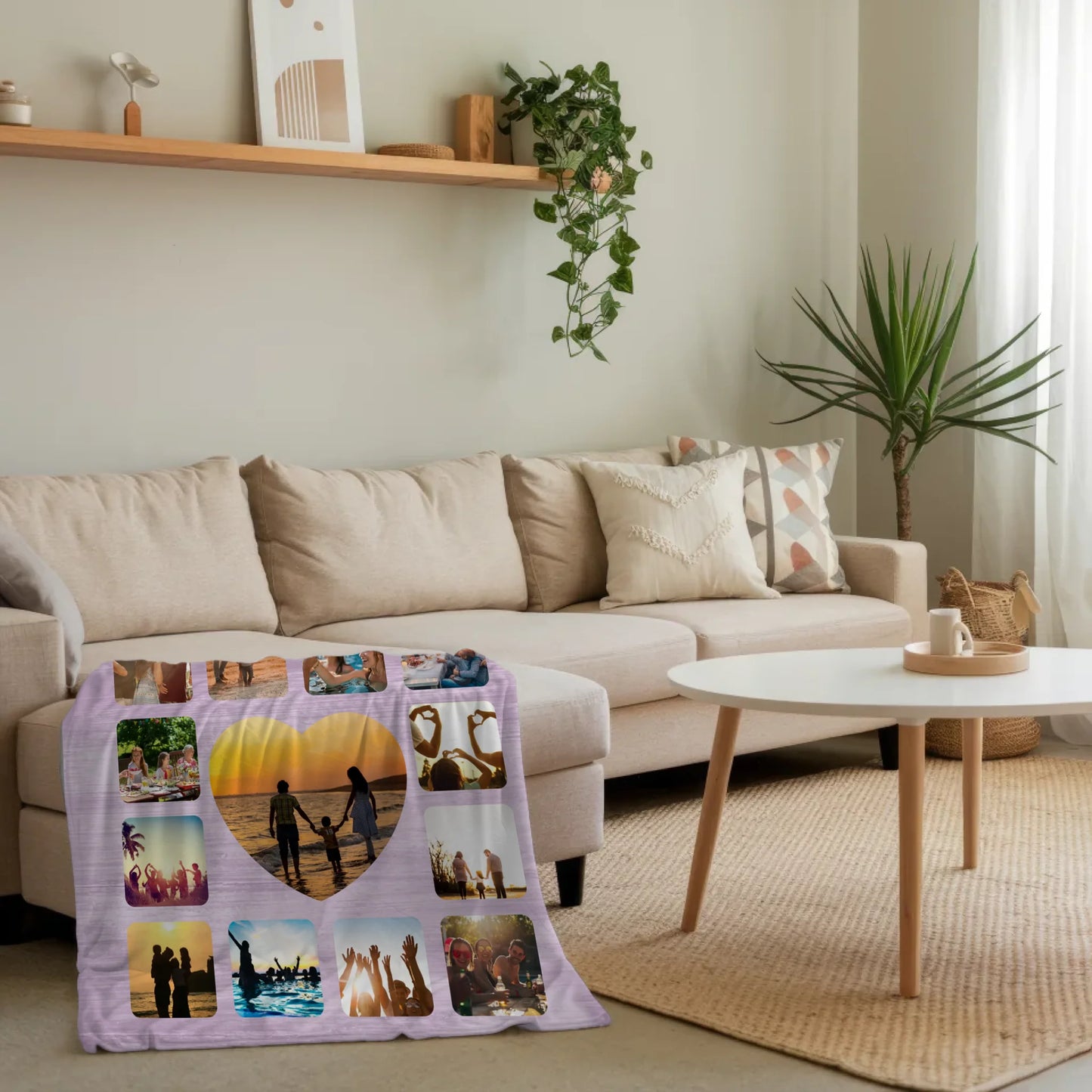 Decke Personalisiert Besties Fotocollage mit Schönem Spruch