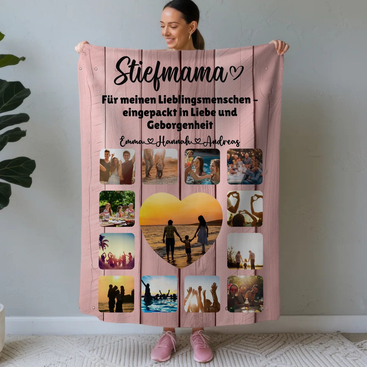 Kuscheldecke Mit Foto Stiefmama Fotocollage Mit Schoenem Spruch