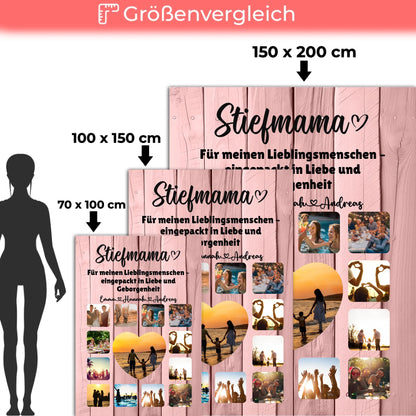 Kuscheldecke Mit Foto Stiefmama Fotocollage Mit Schoenem Spruch