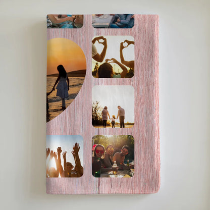 Decke Mit Foto Fotocollage mit Schoenem Spruch Schwesterherz