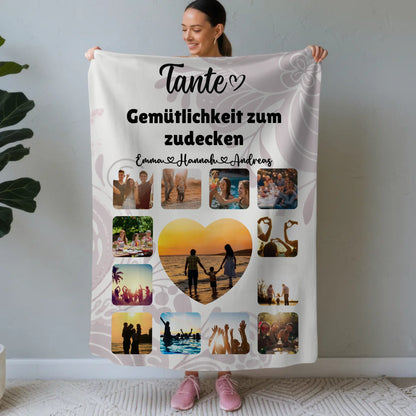 Foto Auf Kuscheldecke Fotocollage mit Schönem Spruch Tante