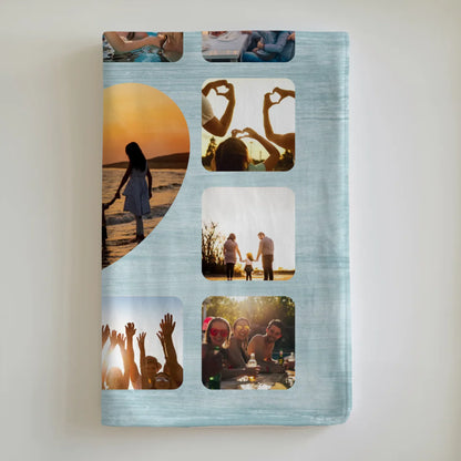 Individuelle Fotodecke Opa Fotocollage mit Schoenem Spruch